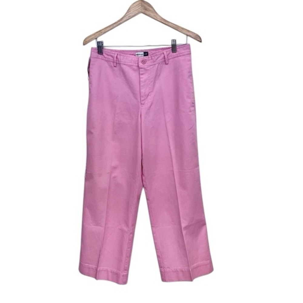 Gap Women’s pants Pink Wide Leg Cotton cropped vintage style cotton size 8 NEW